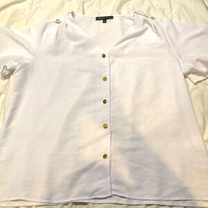 Adrienne Vittadini white dress shirt large